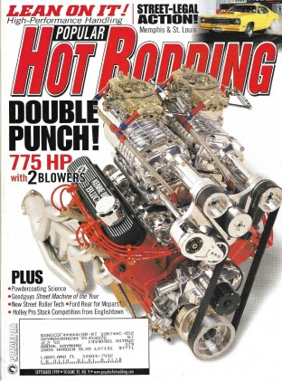 POPULAR HOT RODDING 1999 SEPT - K. BELL BUICK, 7sec VETTE, 442